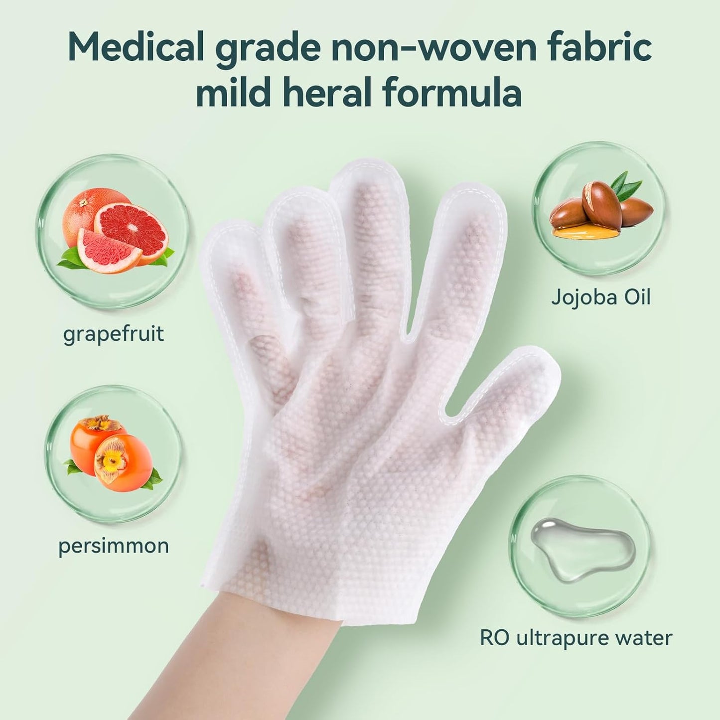 WLP Pet Glove Wipes for Dogs & Cats, Cleaning Deodorizing Hypoallergenic Hydrating Grooming Wipes, Individually Wrapped, Enriched with Aloe & Jojoba Oil for Daily Care, Traveling (6 PCS)