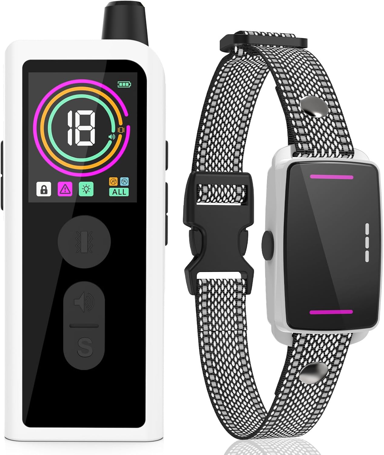 Dog Training Collar with Remote Control 4218 FT 3 Training Modes (Beep, Vibration, Safe Static) IPX7 Waterproof Rechargeable E-Collar for Small Medium Large Dogs 10-120lbs