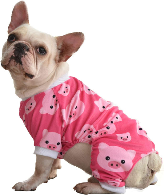 CuteBone Dog Halloween Pajamas Puppy Onesies Small Dogs Soft Pjs Coat Cat Apparel Comfy Pet Christmas Clothes Outfit Doggie Bodysuit P46S