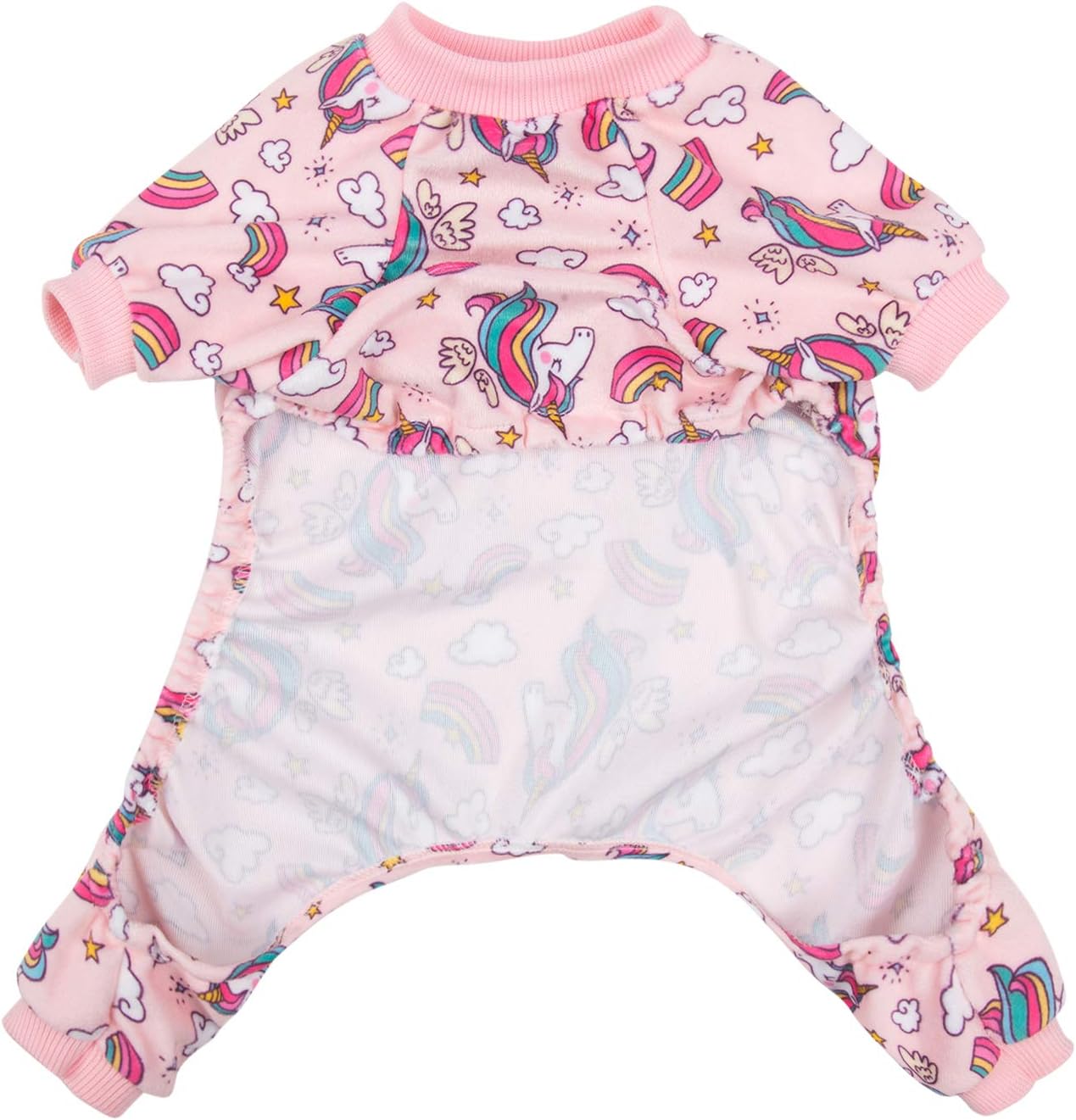 CuteBone Small Dogs Outfit Soft Puppy Onesies Pjs Dog Pajamas Pet Coat Cat Apparel Comfy Doggie Jumpsuit Bodysuit for All Seasons P67XS