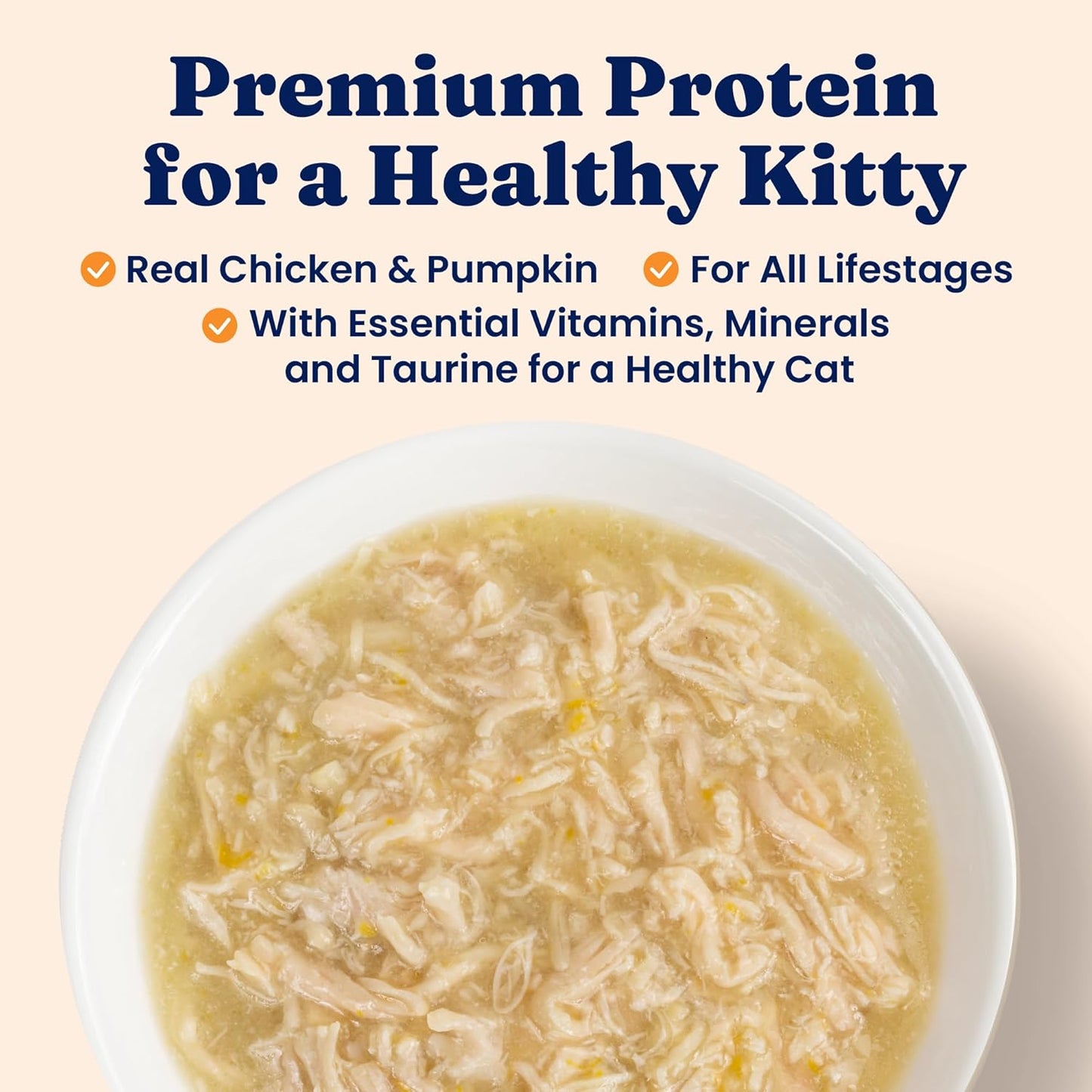 Solid Gold Wet Cat Food Shreds in Gravy - Healthy Canned Cat Food Made w/Real Chicken & Pumpkin Shreds, Vitamins & Minerals - Grain Free & Gluten Free Canned Meals for Cats & Kittens - 24ct/3oz Can
