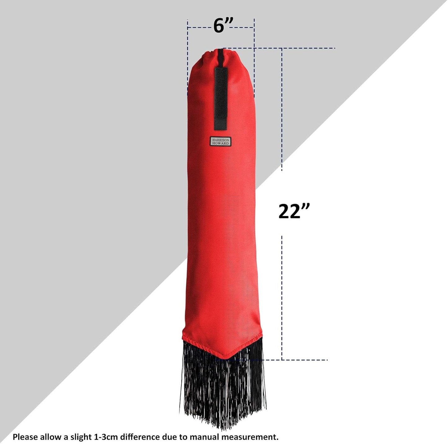 Harrison Howard Smooth Lightweight Adjustable Fastener Nylon Horse Tail Bag with Fringe