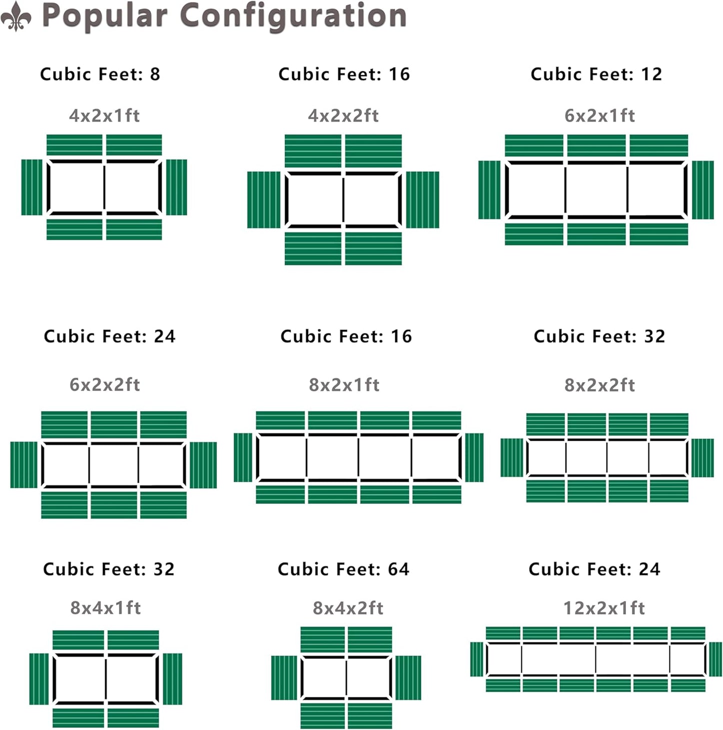 EKX 8x4x2FT Galvanized Raised Garden Bed, Raised Garden Bed Kit-Metal Planter Box Outdoor,Planting for Vegetables, Fruits,Herbs, Flowers-Slive