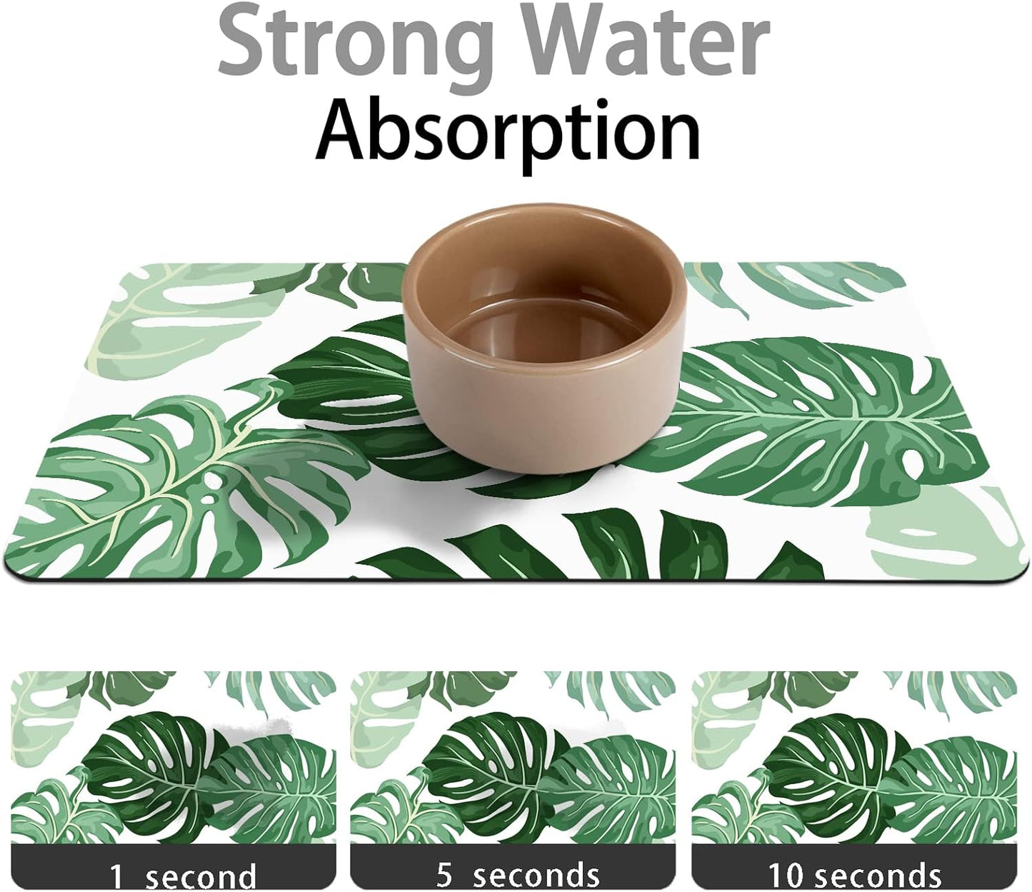 Dog Food Mats for Floors, Absorbent Dog Bowl Mat for Food and Water Dispenser Mat, Quick Dry Cat Food Mat Pet Supplies