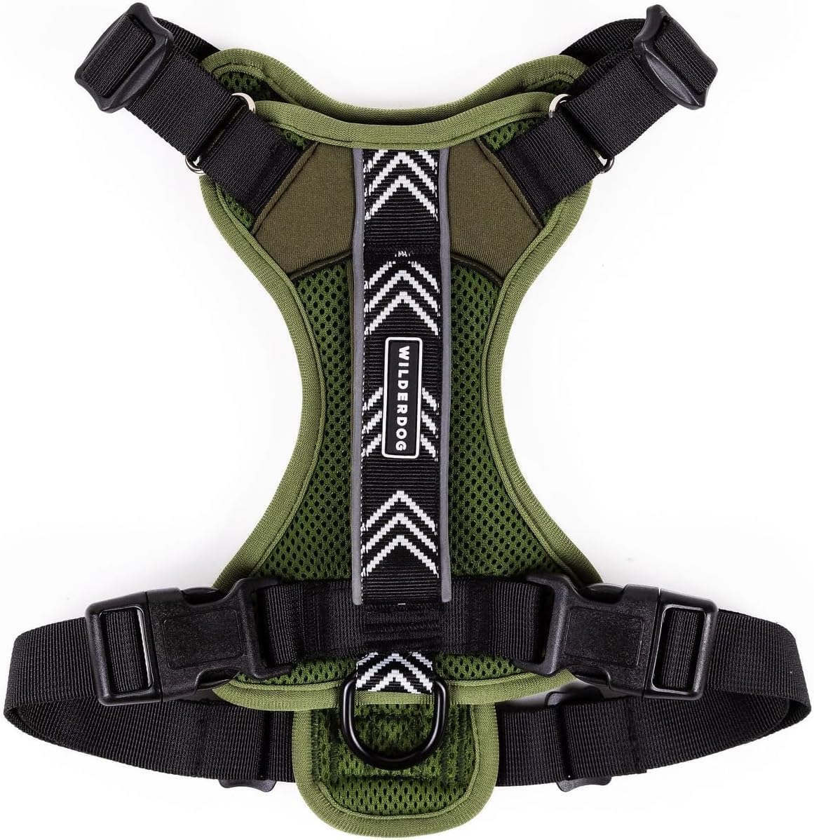 Wilderdog Lightweight Dog Harness with Reflective Straps - Small - Olive