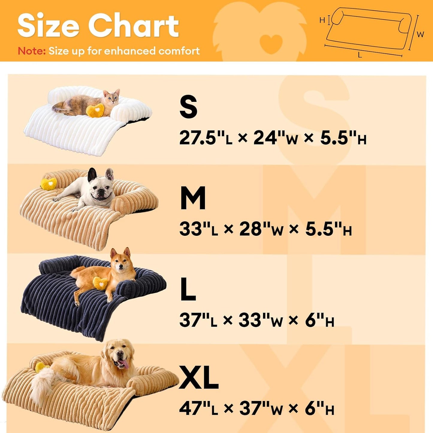 FUNNY FUZZY Pet Couch Cover for Sofa, Calming Dog Bed for Couch, Fluffy Plush Dog Couch Mat for Furniture Protector for Medium Dogs and Cats, 33×28 in, Mist Grey