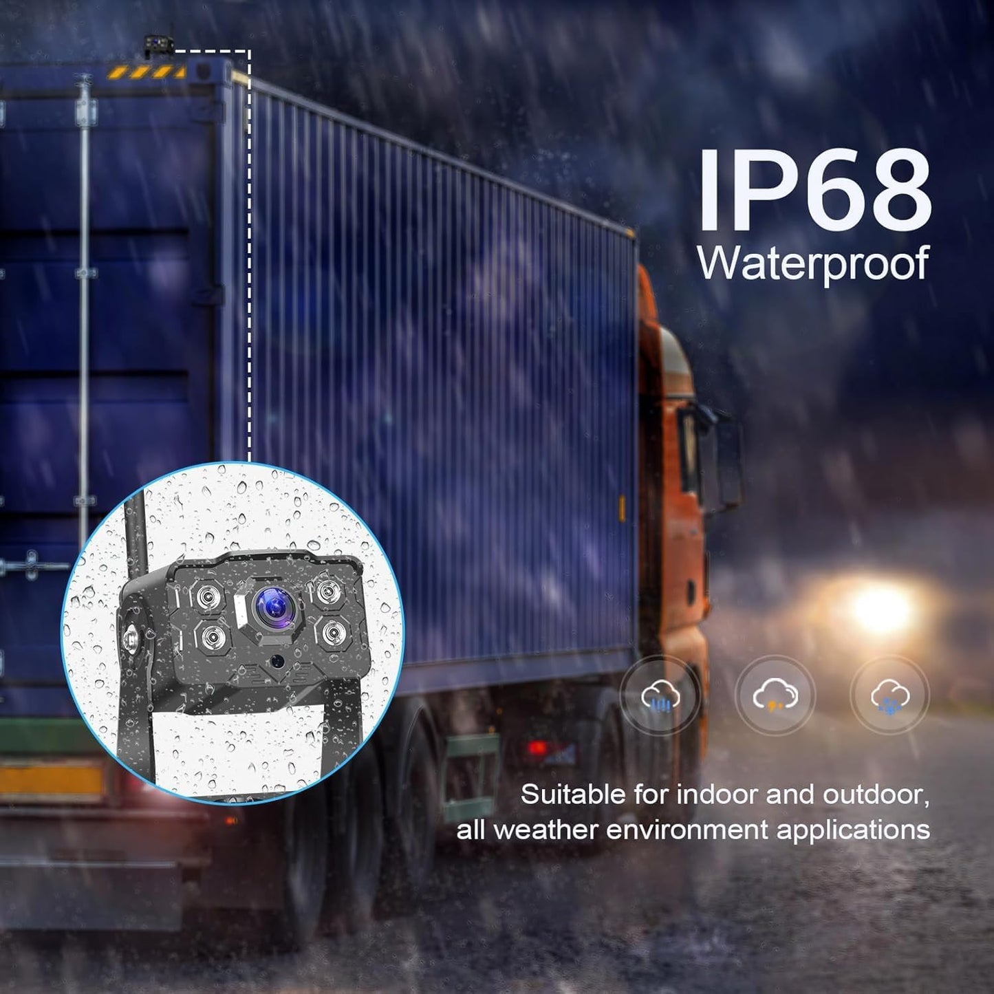 Hikity Wireless Backup Camera Trucks -7 Inch HD 1080P Rear View Camera Monitor Kit, IP68 Waterproof, 320ft Stable Signal, Wide Angle, Night Version, Plug and Play Monitor System for Car, RVs, SUVs