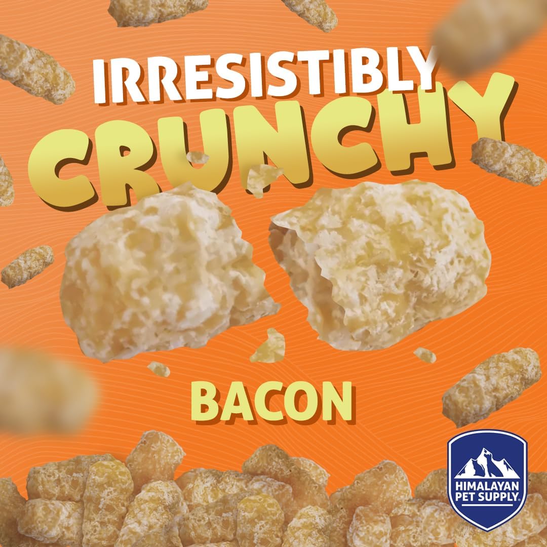 Barkeetos Dog Treats, Crunchy and Cheesy Pet Snacks Made with Real Himalayan Cheese and Bacon, Gluten Free, Grain Free, Lactose Free, Natural Dog Food for All Breeds and Sizes