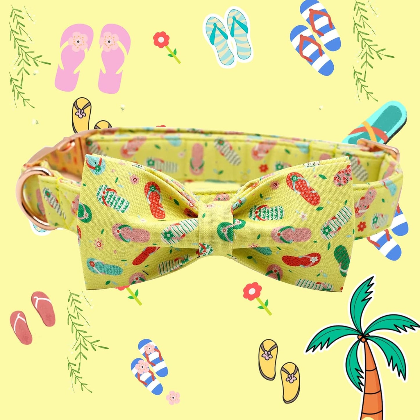 Elegant Little Tail Bowtie Dog Collar for Small to Large Dogs