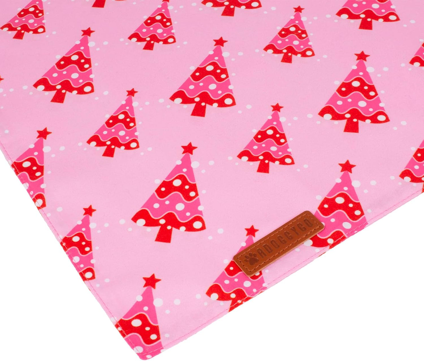 ADOGGYGO Christmas Dog Bandana, Xmas Tree Santa Pet Scarf, Premium Durable Fabric, Adjustable Fit Female Pet Christmas Bandanas for Extra Large Dogs (X-Large)