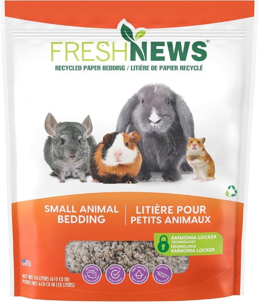 Fresh News Recycled Paper Bedding, Small Animal Bedding, 40 Liters, Packaging May Vary