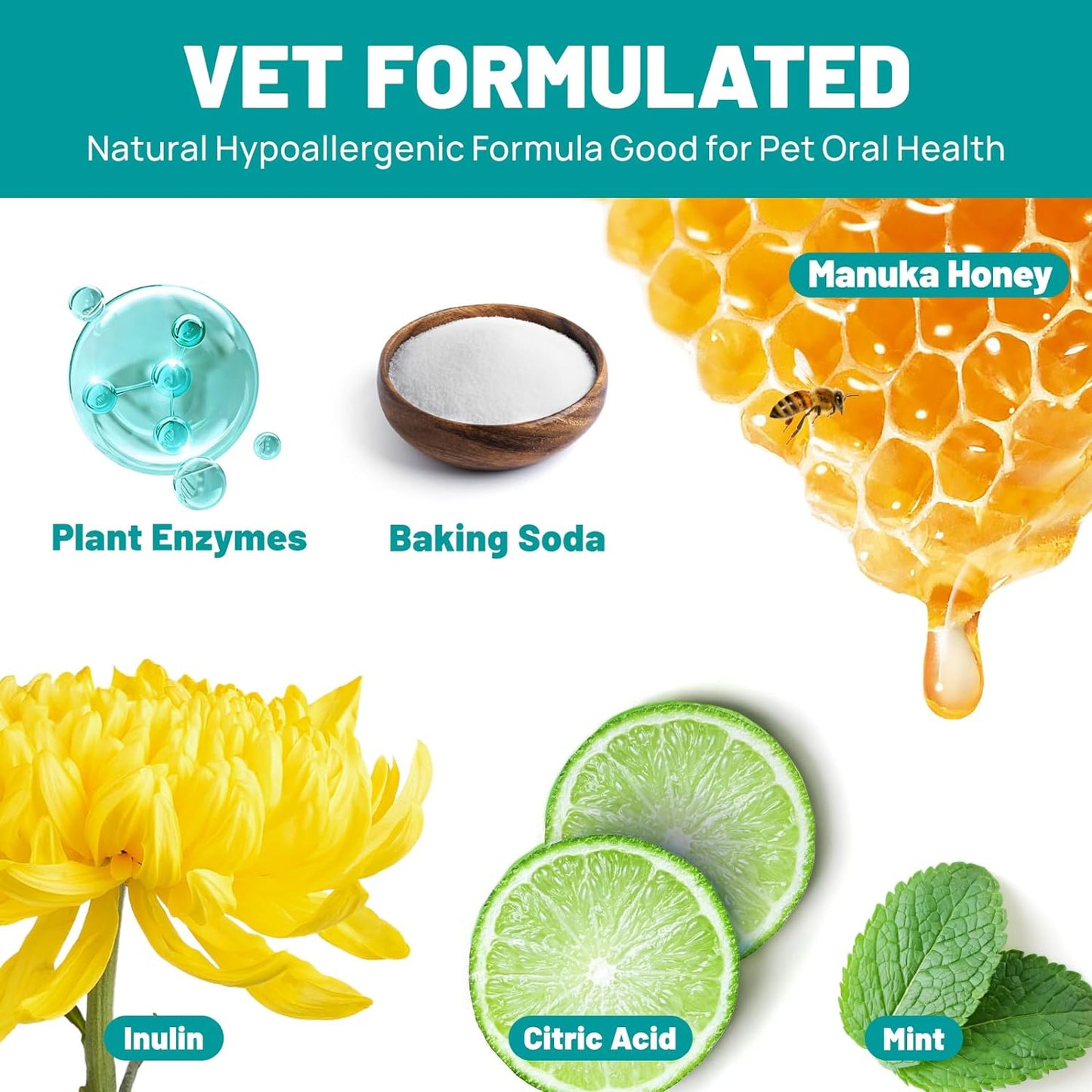 Dog Dental Care Finger Wipes - Teeth Cleaning Finger Wipes for Dog & Cats - Tooth Brushing Kit Dental Wipes for Dog - Reduces Plaque & Freshens Breath (100 PCS, Unscented)