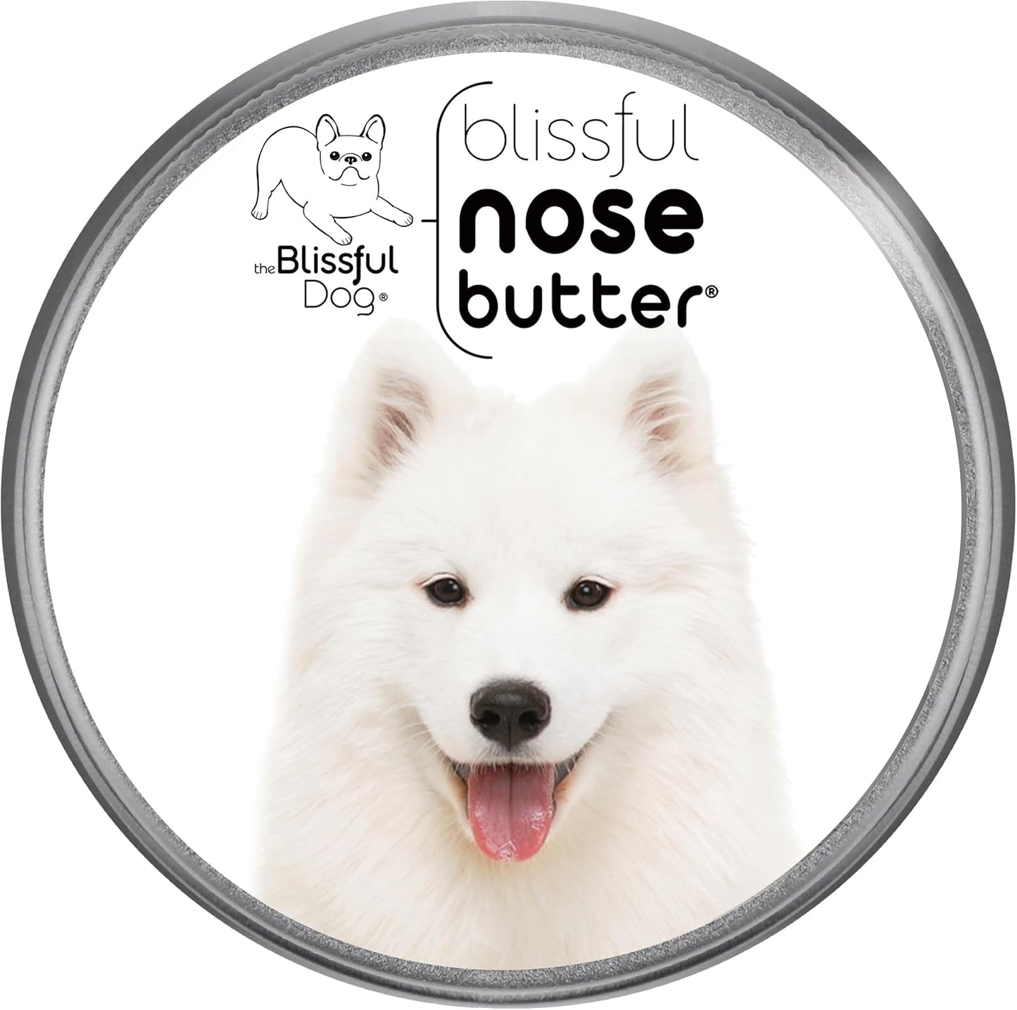 The Blissful Dog Samoyed Nose Butter for Dry, Cracked Skin, Lick-Safe Dog Nose Balm with Moisturizing Shea Butter, Almond, Olive, and Essential Oils, Pet Supplies, Uncented, 2 oz.