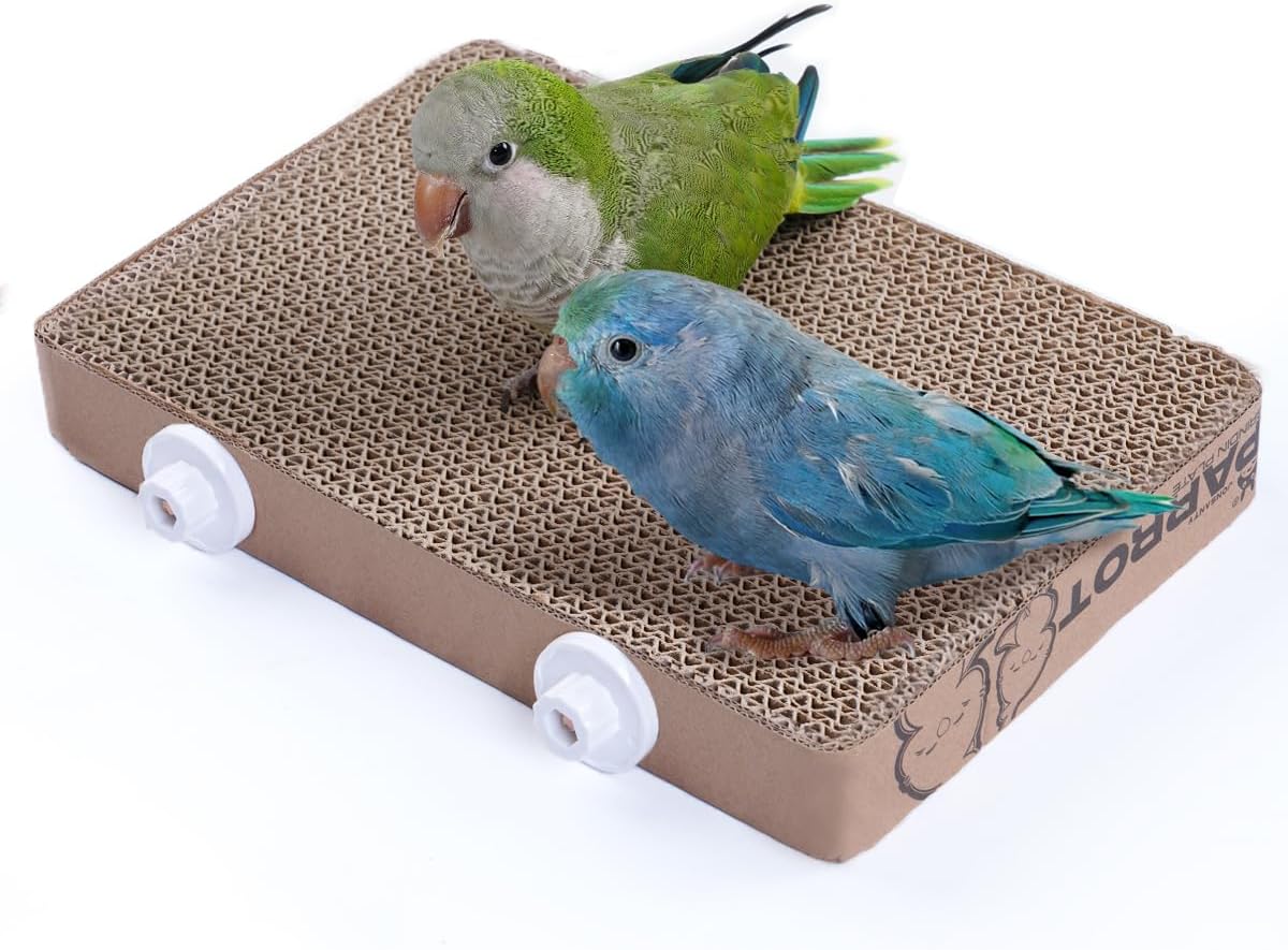 12.3 Inch Paper Bird Toys, Bird Platform, Parrot Toy, Help Birds Clean Beak, Release Stress, Reduce Boredom - Suitable for Budgie, Cockatiel, Lovebird, and Other Small to Medium-Sized Pet Birds