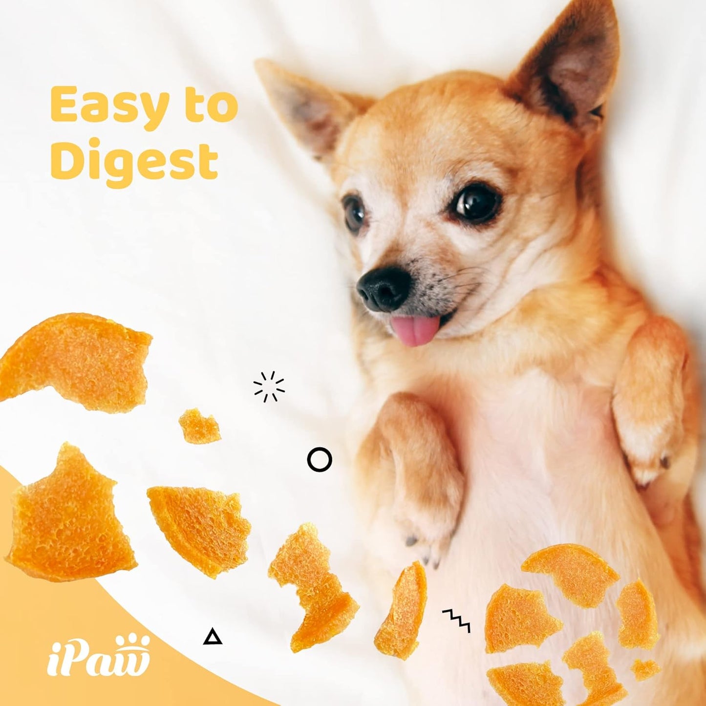 iPaw Turkey Chips Dog Treats for Puppy Training, All Natural Human Grade Dog Treat, US Sourced Raw Material, Hypoallergenic, Easy to Digest (Turkey Chips)