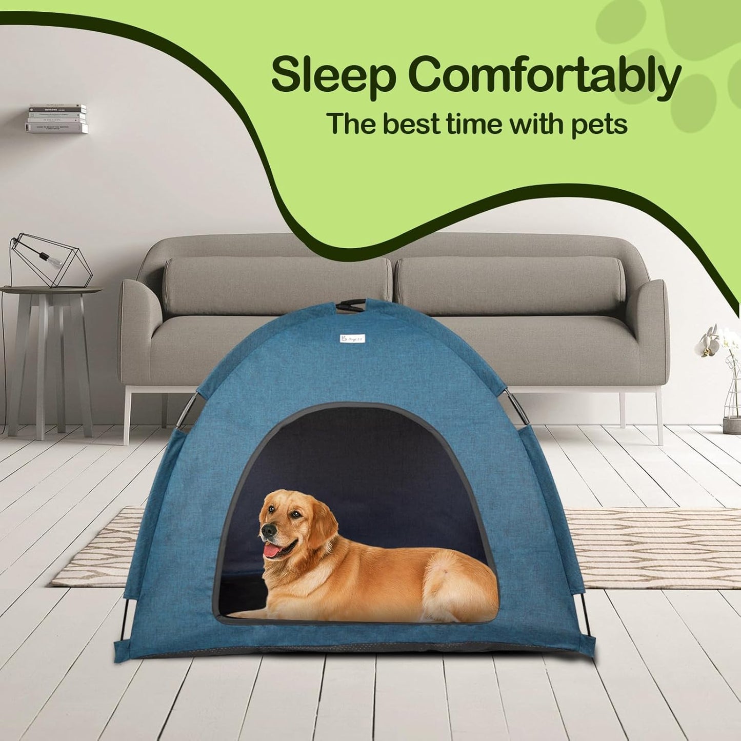 Navy Blue Large Outdoor Cat & Dog Tent - Waterproof, Washable, Indoor/Outdoor, Cave Nest Bed