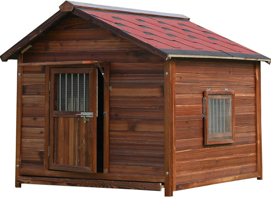 Big Outdoor Dog House for Large Breed Dogs with Removable Floor&Roof,Dog House Outdoor Weatherproof Warm Dog Houses for Medium Dogs,Heavy Duty Large Indoor Pet House,3XL-54.33"(D) X42.13(W) X46.46(H)