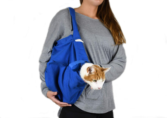 Cozy Comfort Carrier - Small Cobalt Blue Cat Carrier Soft for Grooming, Vet Visits, Medication Administration, Dental Care, Nail Trimming, and Car Travel