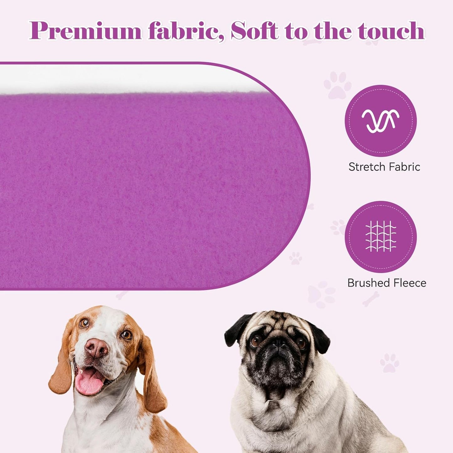 Dog Sweaters for Medium Dogs Dog Hoodie Dog Sweater Solid Soft Brushed Fleece Dog Clothes Dog Hoodie Sweatshirt with Pocket(Purple-M)