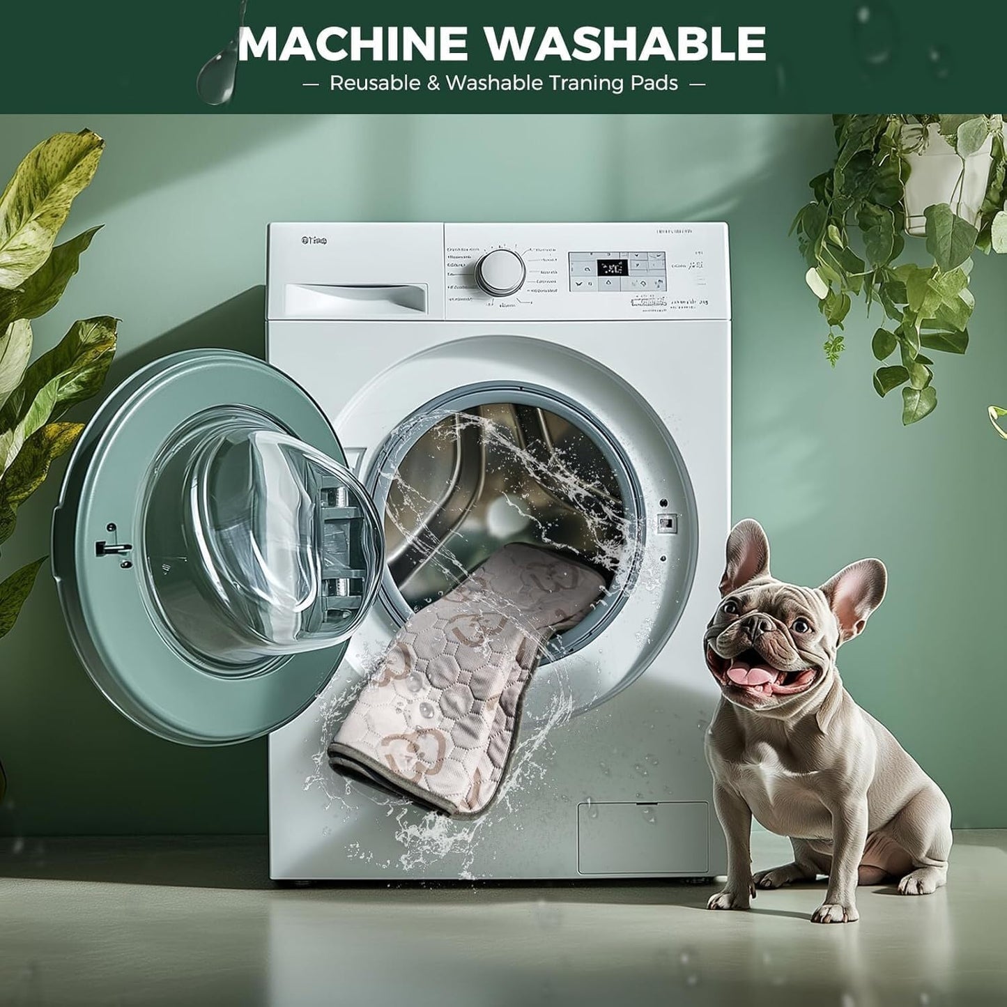 FXW Washable Pee Pads for Dogs, Puppy Pads with Super Absorbent, Specifically Designed for FXW Rollick/Homeplus 24inch 6 Panels Dog Playpen, 31" Hexagon, Khaki, 1 Pack