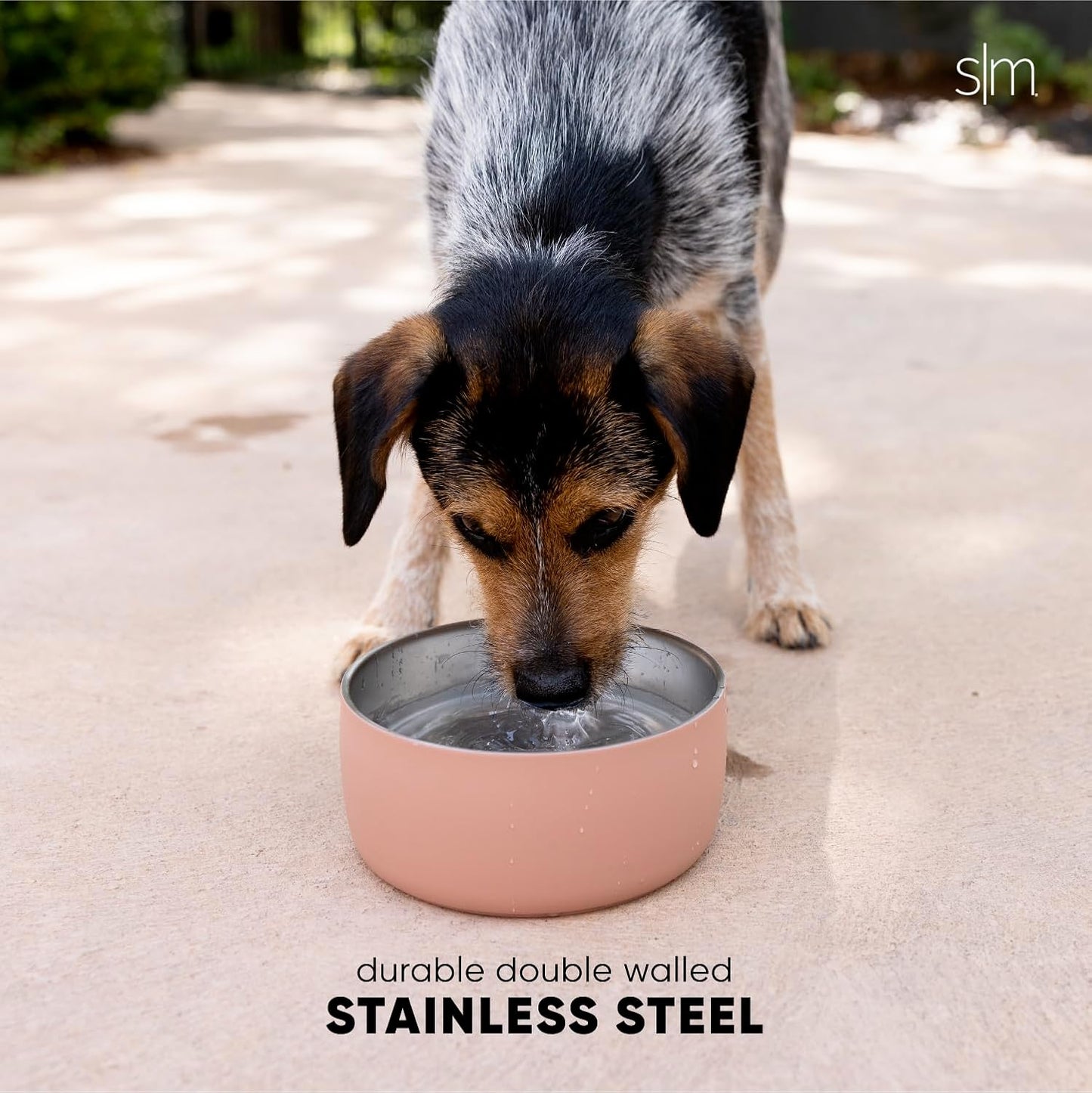 Simple Modern Stainless Steel Pet Water Bowl for Dogs & Cats | Insulated Stainless Steel Food Bowls for Dog Cat | No Tip No Slip BPA Free | Bentley Collection | Large (8 Cups) | Midnight Black