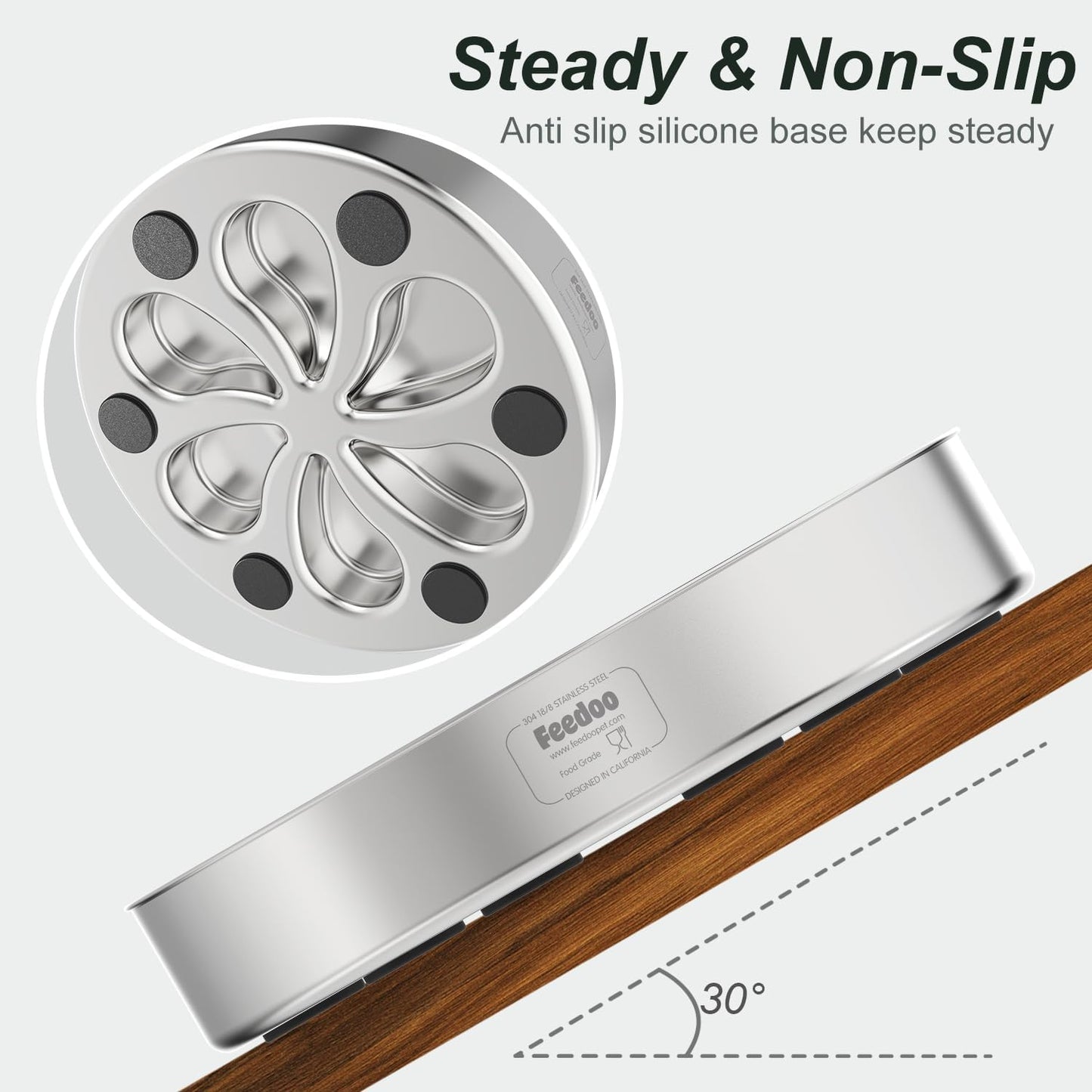 Slow Feeder Dog Bowls Large Breed 3Cups, Food Grade 304 Stainless Steel Dog Bowls with Non-Slip Base, Maze Pet Dish to Slow Down Eating, Metal Slow Feeder Dog Bowl