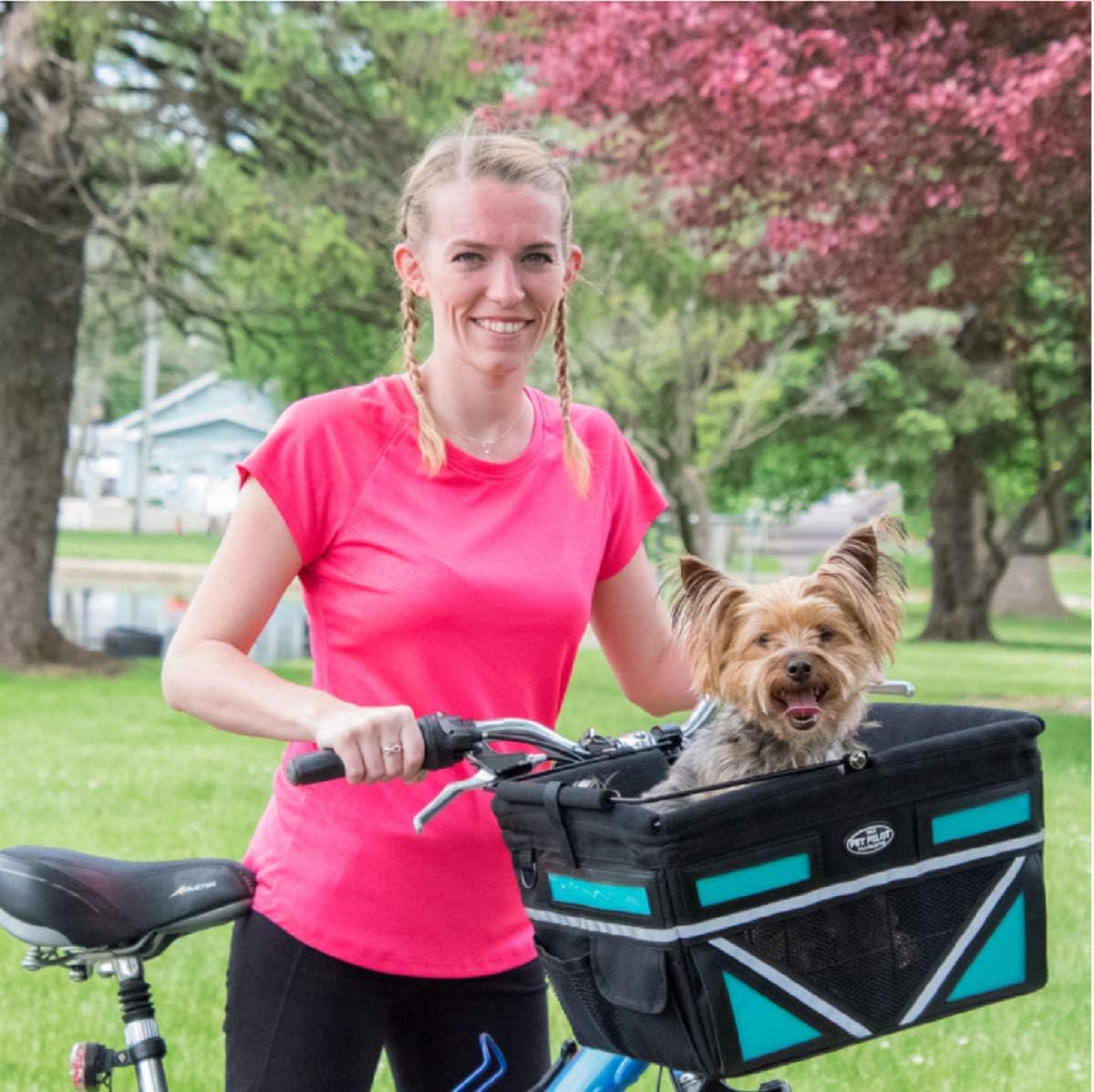 TRAVELIN K9 Pet-Pilot MAX Dog Bicycle Basket Carrier | 8 Color Options for Your Bike (Orange)