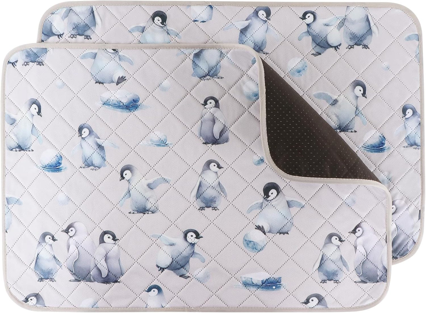 IEUUMLER Washable Pee Pads for Dogs, 2 Pack Reusable Waterproof Puppy Pads, Non-Slip Super Absorbent Dog Training Pad for Playpen Crate Bed EU012