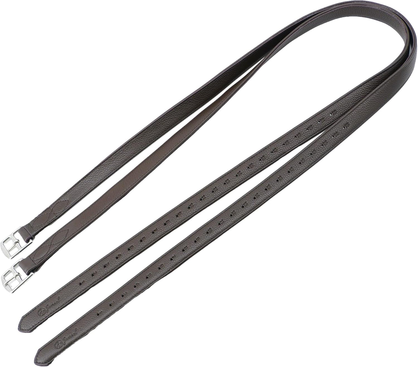 Jeereal Stability English Stirrup Leathers with Strong Nylon Core for Equestrian Riding