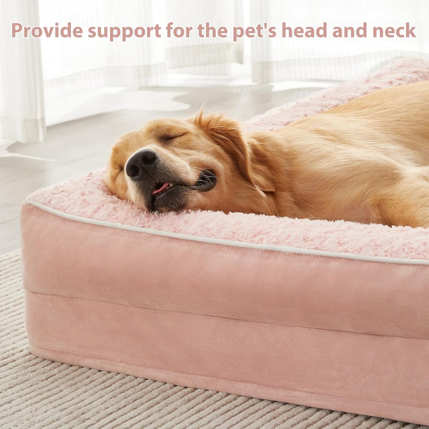 BFPETHOME Orthopedic Dog Beds for Large Dogs-Waterproof Sofa Pet Bed with Removable Washable Cover, Big Dog Bed with Waterproof Lining and Nonskid Bottom,Pet Bed for Large Dogs