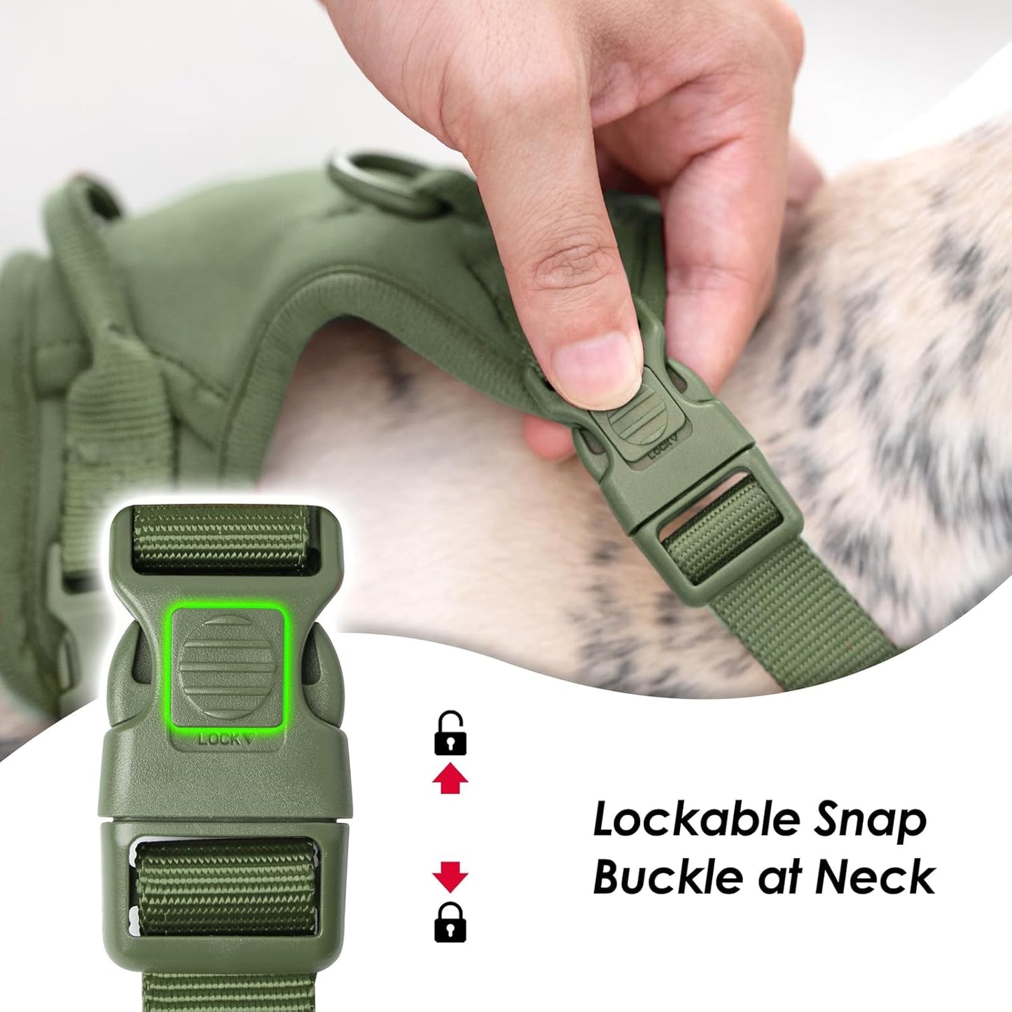 No Pull Dog Harness, Puppy Vest with Front Clip for Small Medium Large Sized Dog (Misty Green,XS)