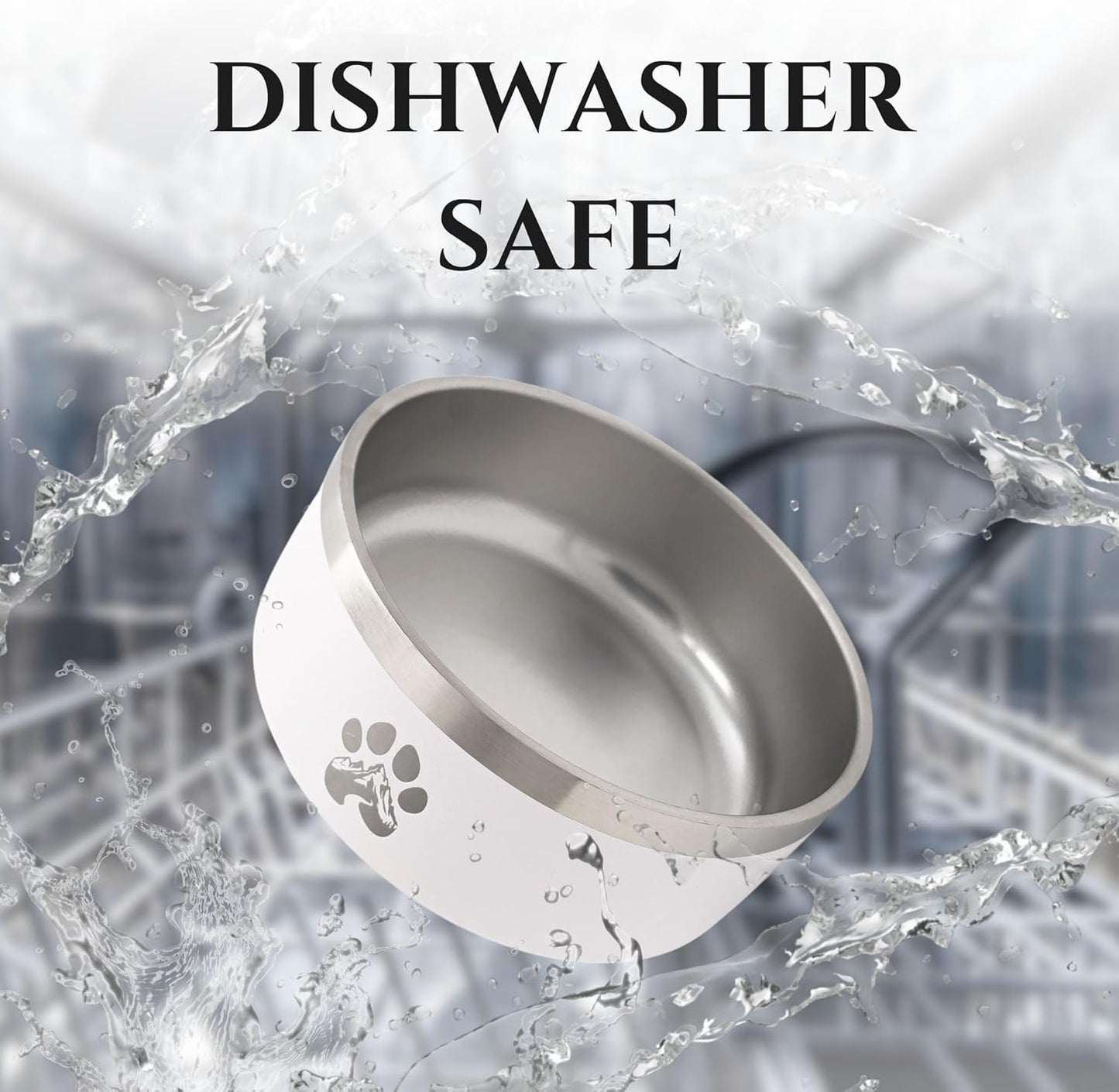 Stainless Steel Dog Bowl for Small-Large Dogs | Double Wall Insulated, Non-Slip Base Heavy Duty Water and Food Bowls for Dogs & Cats | Pet Safe BPA Free & Dishwasher Safe | 64 Oz - Khaki