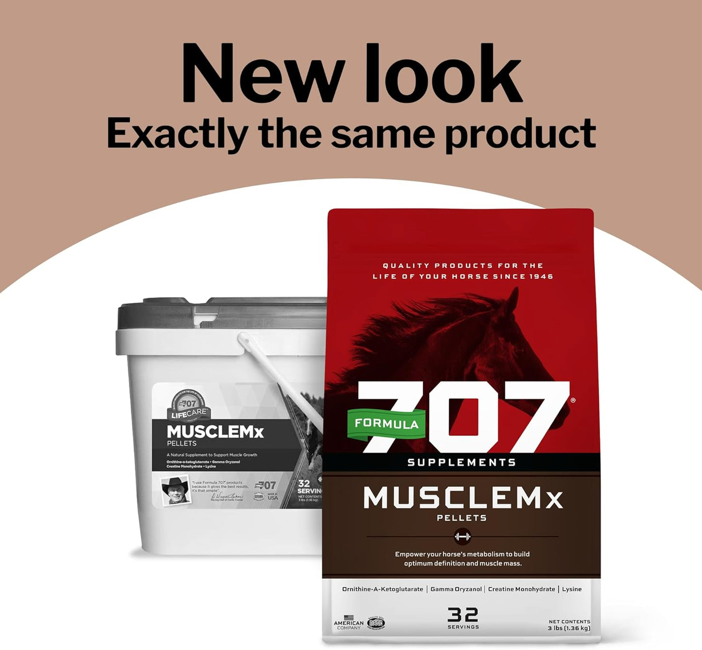 Formula 707 MuscleMx Equine Supplement, 25lb Refill Bag – Conditioning Support and Muscle Builder for Horses with Lysine, Gamma Oryzanol, Creatine & OKG