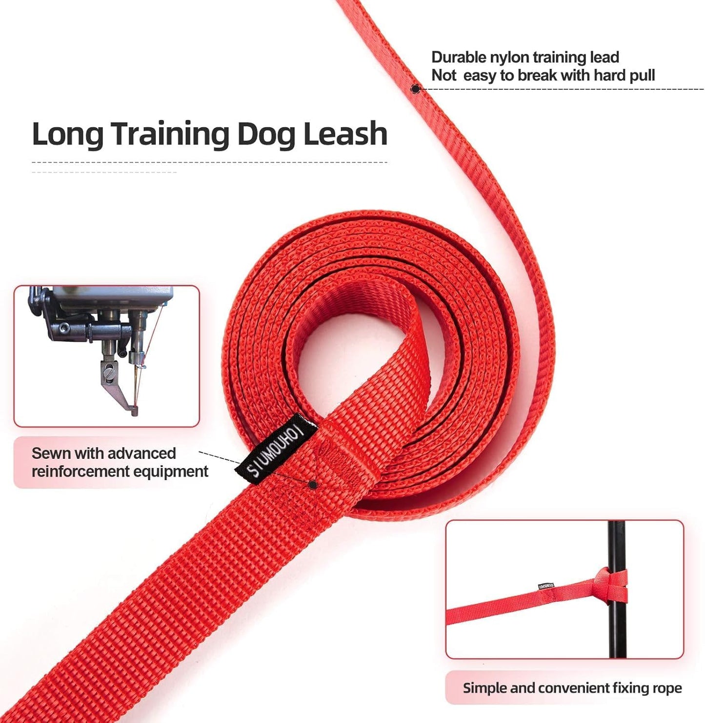 Dog/Puppy Obedience Recall Training Agility Lead - 15ft 20ft 30ft 40ft 50ft Training Leash - Great for Play, Camping, or Backyard (Brown, 15 Feet)