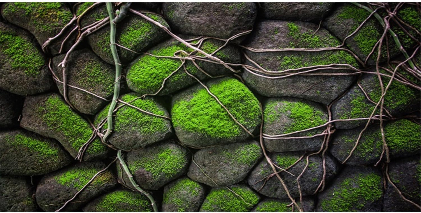 AWERT 36x24 inches Stone Aquarium Background Rock Fish Tank Background Rocky Terrarium Background Vinyl