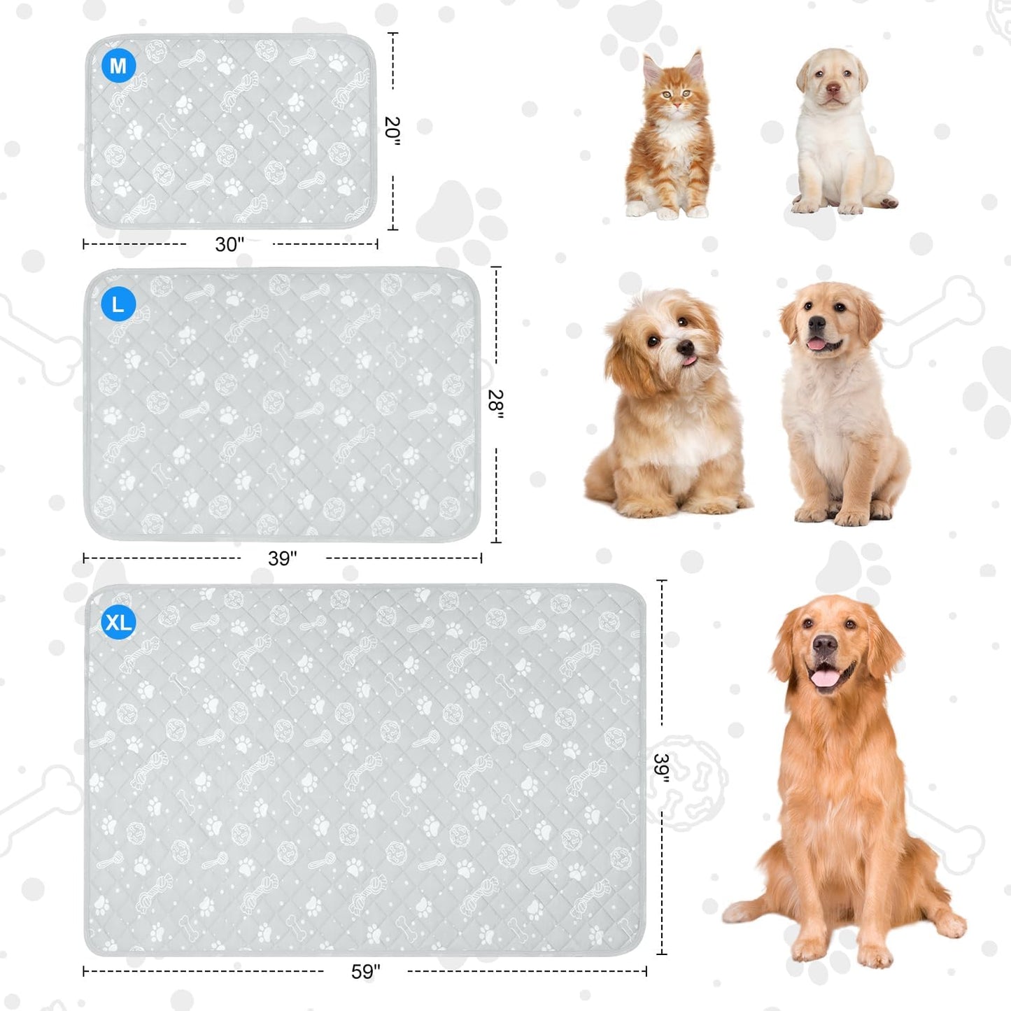 MH MYLUNE HOME Self Cooling Mat for Dog, 28”x39” Arc-Chill Cooling Fiber & Endothermic Color Changing Pet Cooling Pad, Foldable & Washable Non-Toxic Summer Pet Blanket