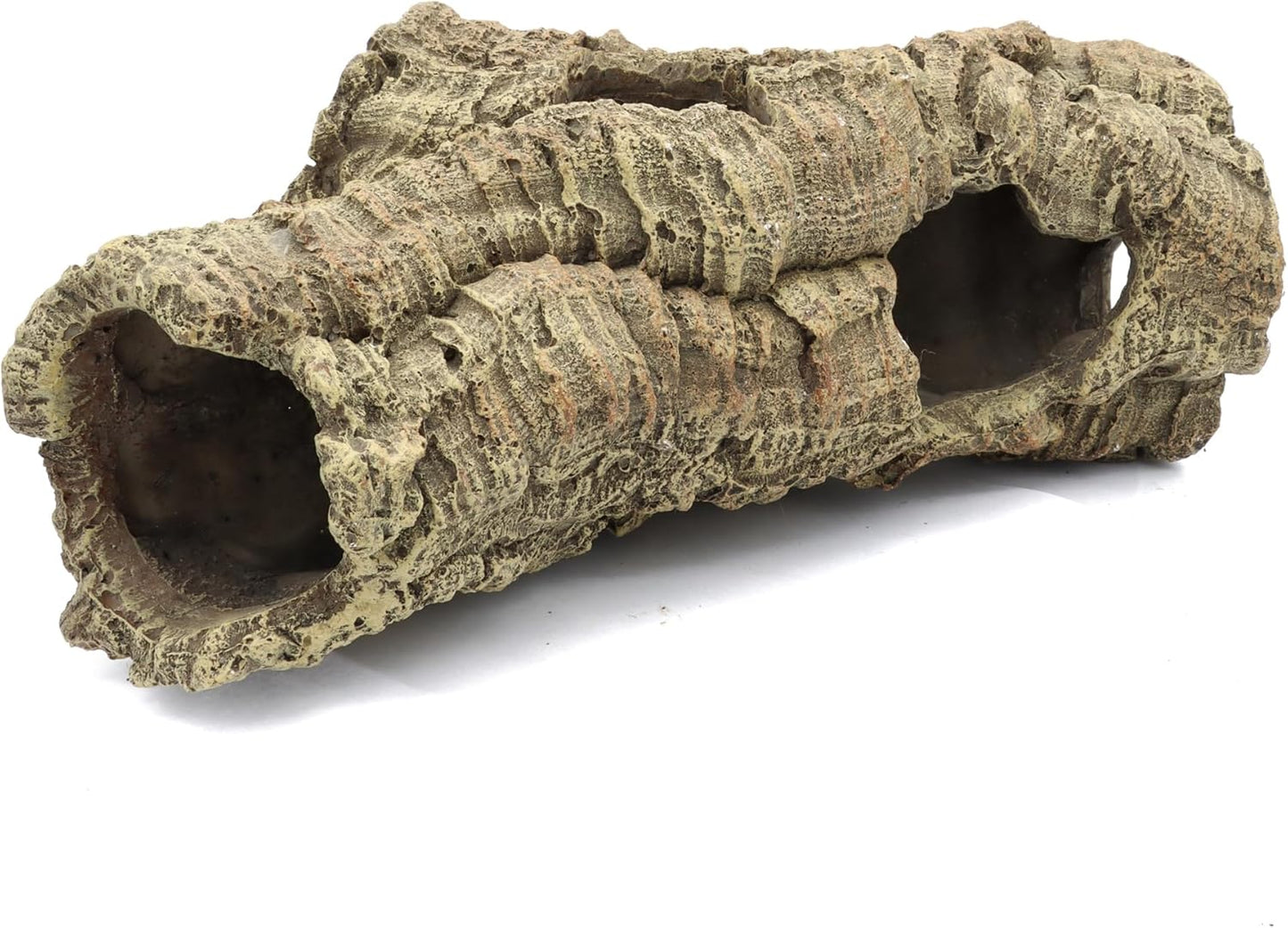 Reptile Terrarium Hideout Decor, Resin Wood Hide Decor for Reptiles, Fish, Amphibians, Small Animals (Medium)