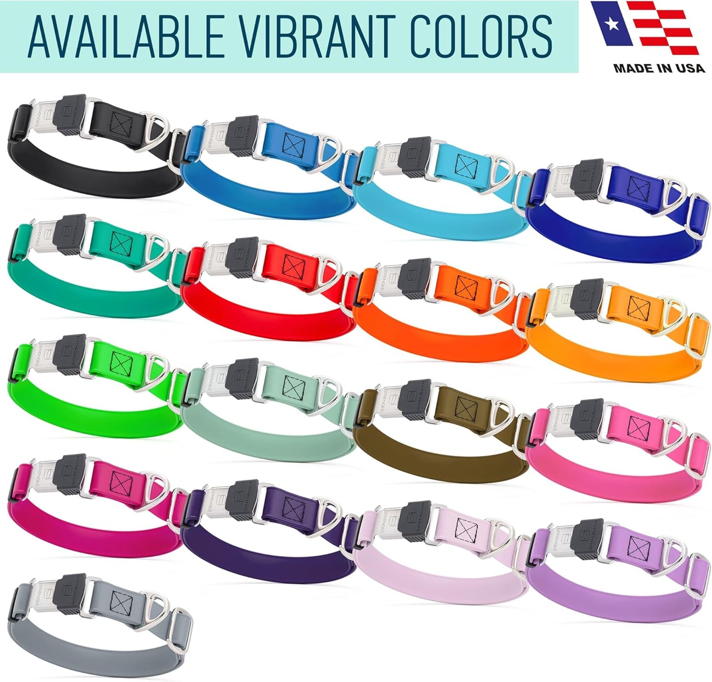 Dogline Biothane Waterproof Dog Collar with Herm Sprenger Stainless Steel Quick Release Buckle – Heavy Duty Tactical Durable Collar for Dogs – Comfortable and Safe Pet Collar, W 1" L 15-25", Red