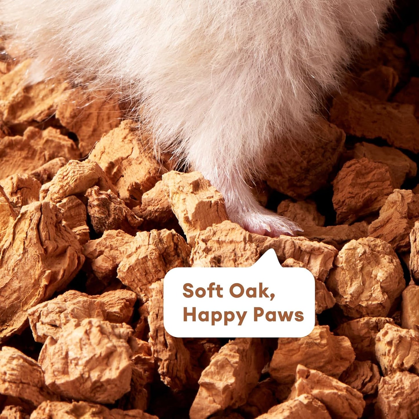 BUCATSTATE Cork Bedding 5L, Natural Hamster Bedding Odor Control for Dwarf Syrian Hamsters, Gerbils, Mice, Low-dust Hamster Substrate with Paper Hideout Box (Grain 2-4mm)