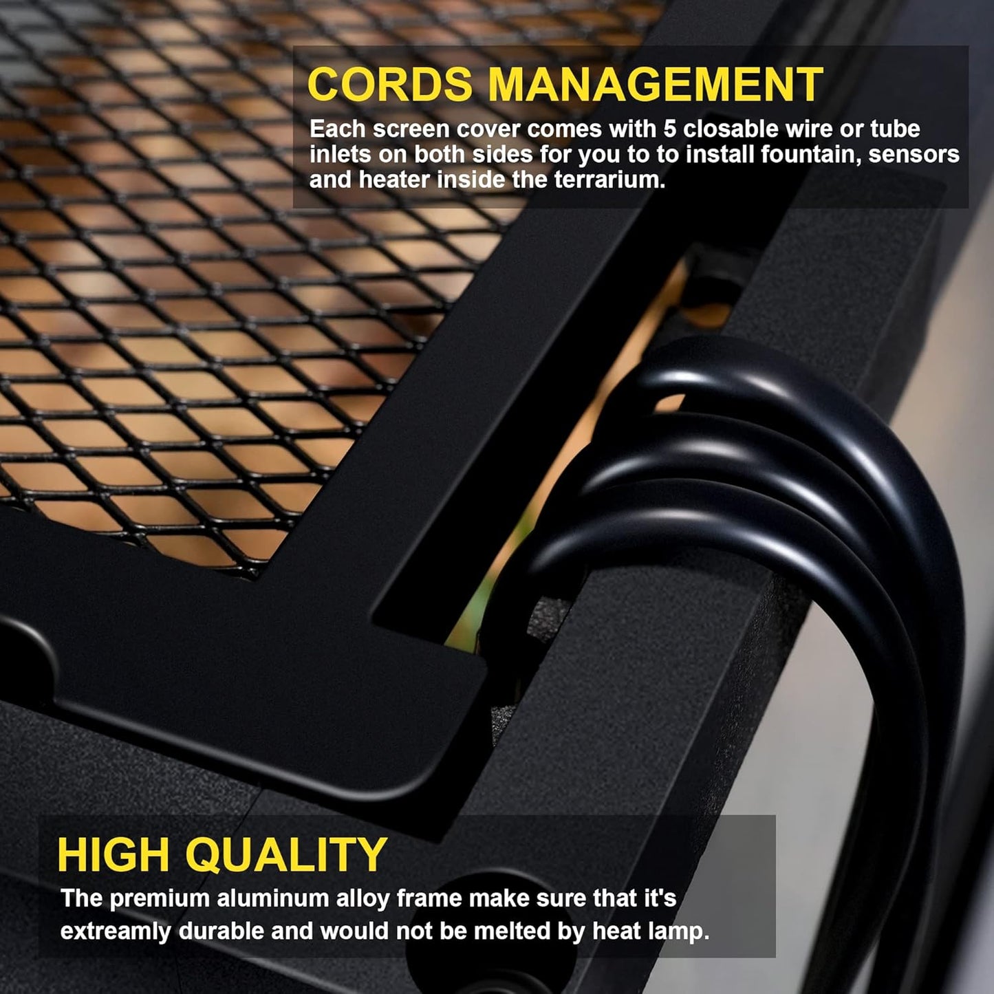 32 Gallon Professional Glass Terrarium 24"x18"x18" Durable Reptile Habitat Tank with Heat Resistant Aluminum Alloy Frame, Dual Front Swinging Doors for no Jam by Sand and Other Debris