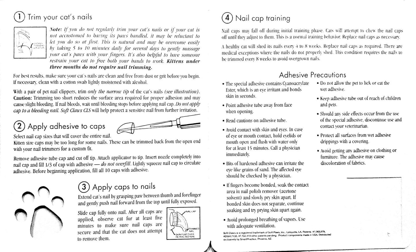 Soft Claws Nail Caps for Cats with Cleat Lock System - 40-Pack Cat Claw Caps for 4-6 Weeks of Protection - Long-Lasting Cat Scratch Deterrent for Furniture - Silver Sparkle, Medium