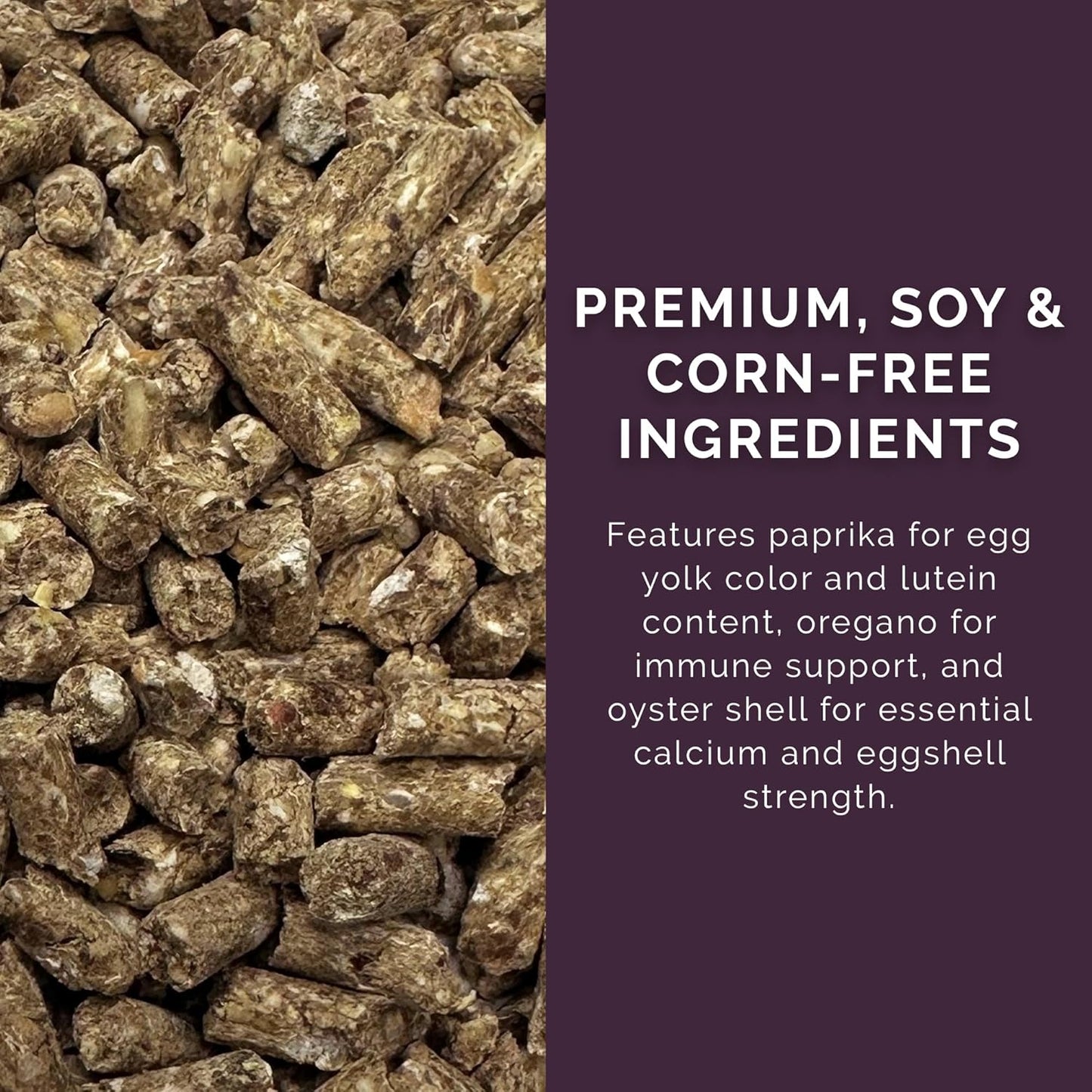 Layer Pellet Feed, 40lbs - Non-GMO, High-Protein Poultry Feed for Healthy Hens & Nutritious Eggs, 17.5% Protein - USDA Certified Organic Blend, Soy & Corn-Free