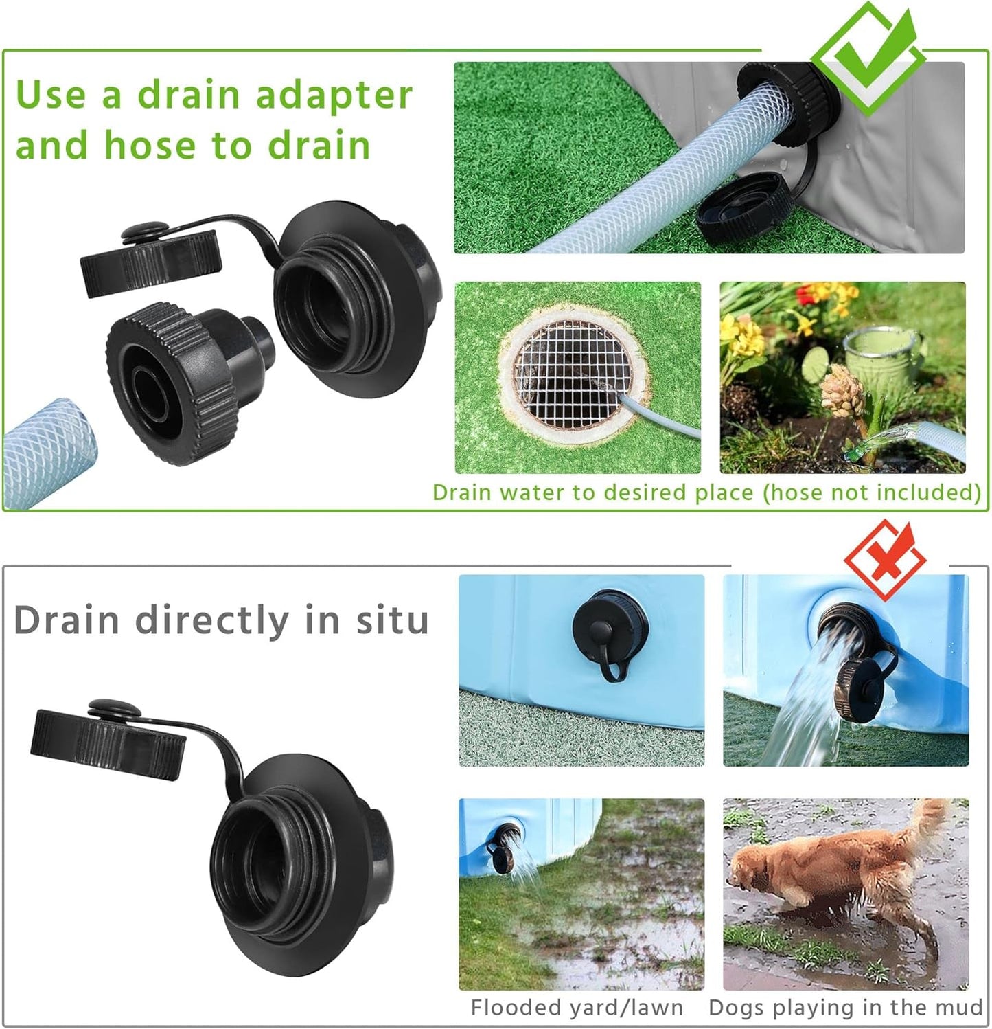 Yaheetech Dog Pet Bath Pool Foldable Hard Plastic Doggie Duck Swimming Pool Collapsible PVC Outdoor Bathing Tub Dog Pools for Large Small Dogs-63 x 11.8 inch,XXL,Gray