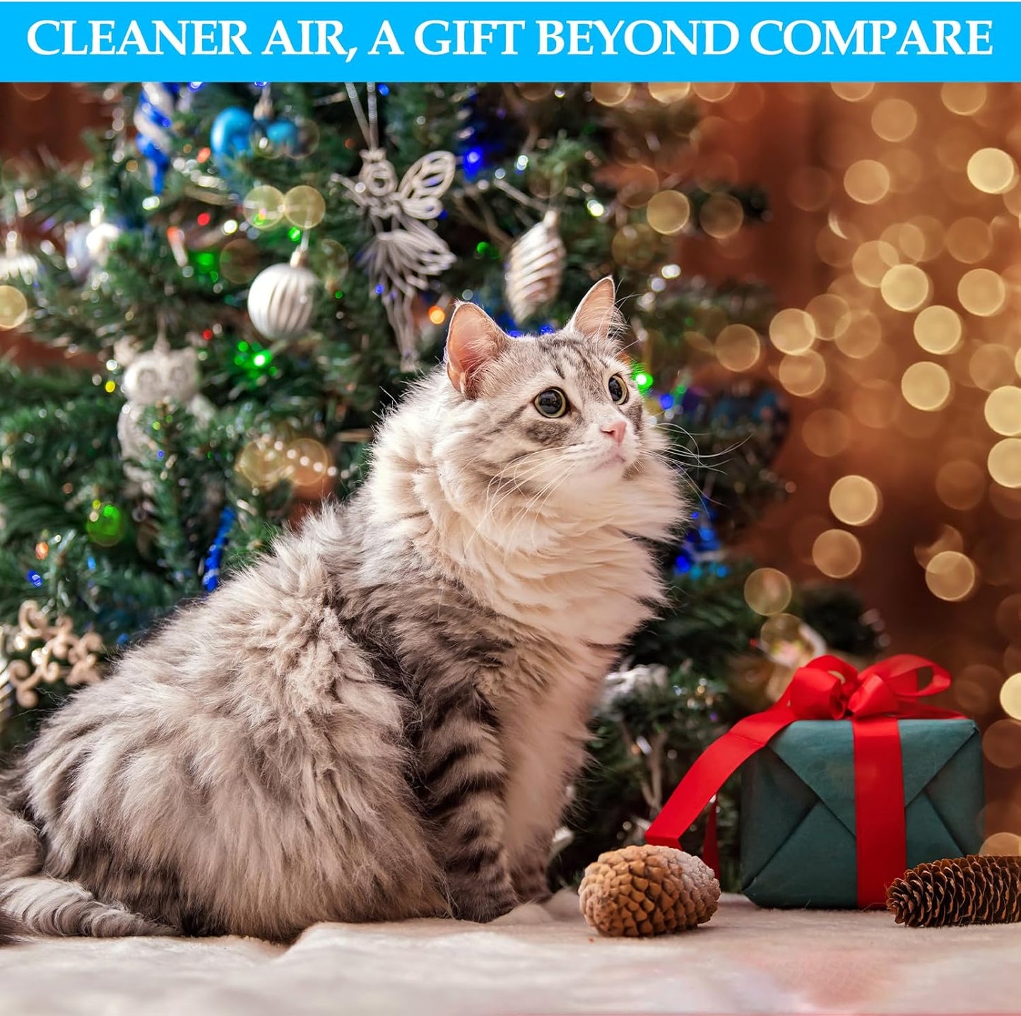 Cat Litter Deodorizer 99% Pets Poof Odor Eliminator Air Purifier Ozone Odor Removal Air Freshener for Home & Pets Litter Box Room Wardrobe Shoe Cabinet Toilet White