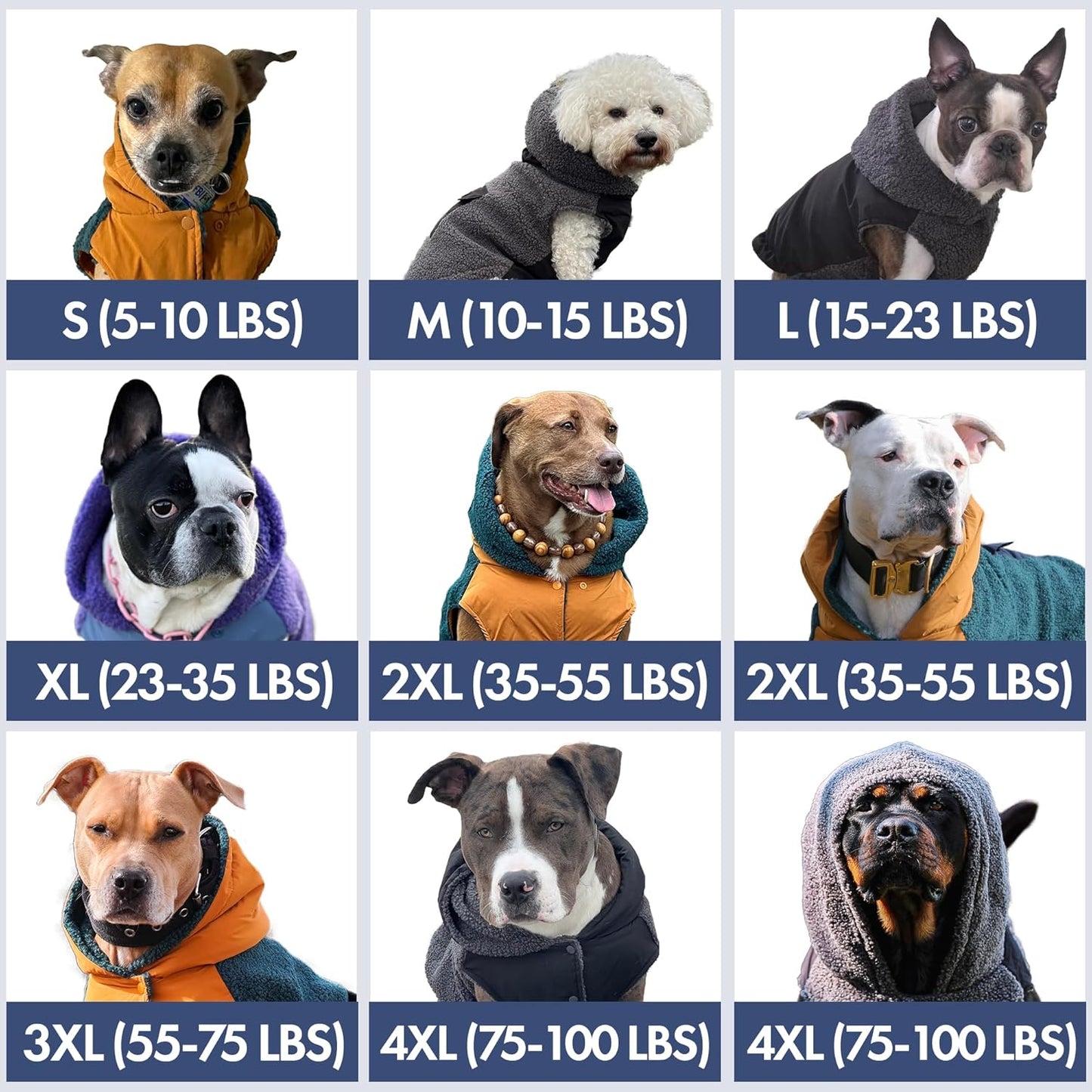 Spark Paws Reversible Dog Sweater, Sherpa Jacket Vest with Warm Fleece Lining, Warm Coat for Winter, Suitable for Small Medium, Large, XL XXL Dogs - Orange and Green - S