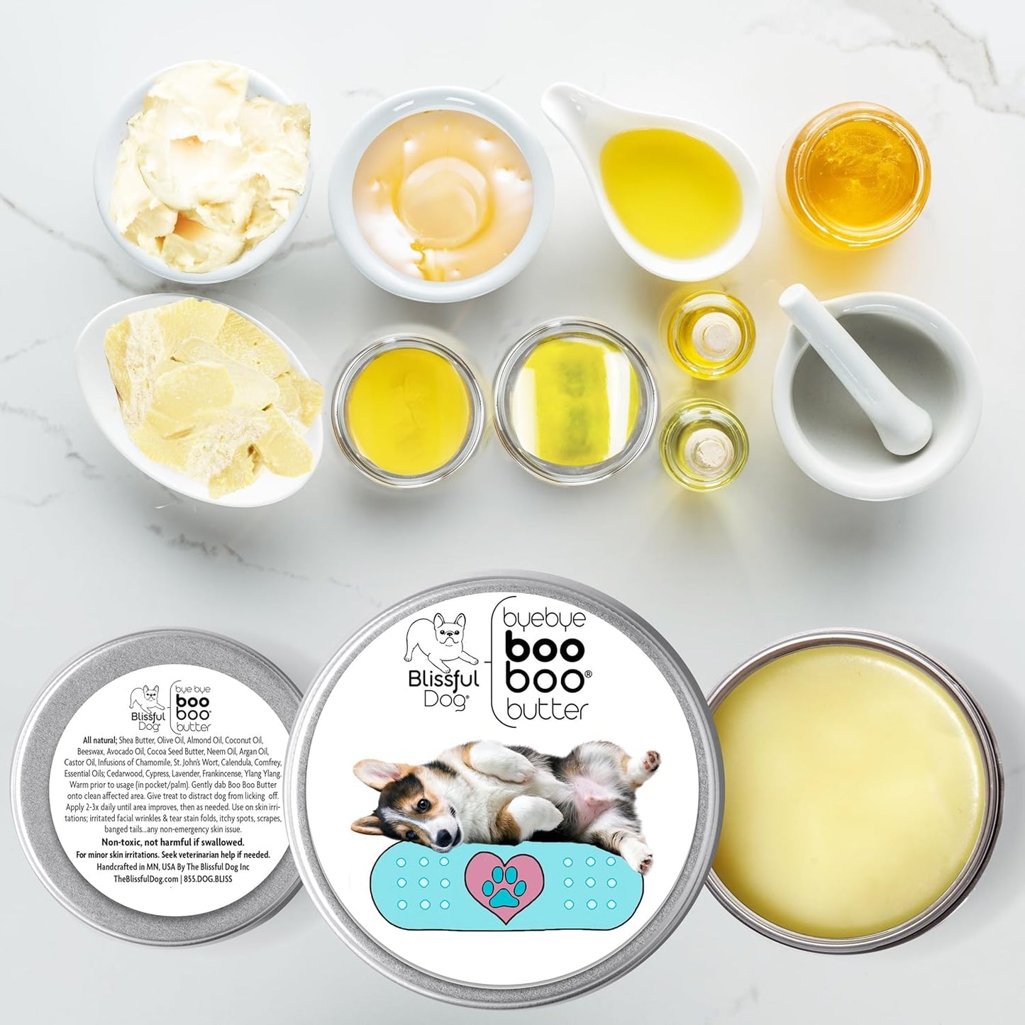 The Blissful Dog 2 oz TIN Corgi Booboo Butter