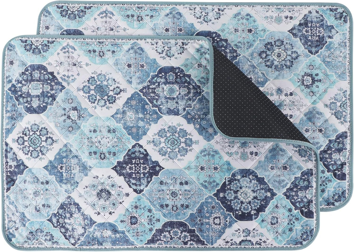 IEUUMLER Washable Pee Pads for Dogs, 2 Pack Reusable Non-Slip Grip, Super Absorbent Waterproof Puppy Pads for Potty Training, Playpen, Crate, Whelping Box EU011 (Blue, 31" x 36")