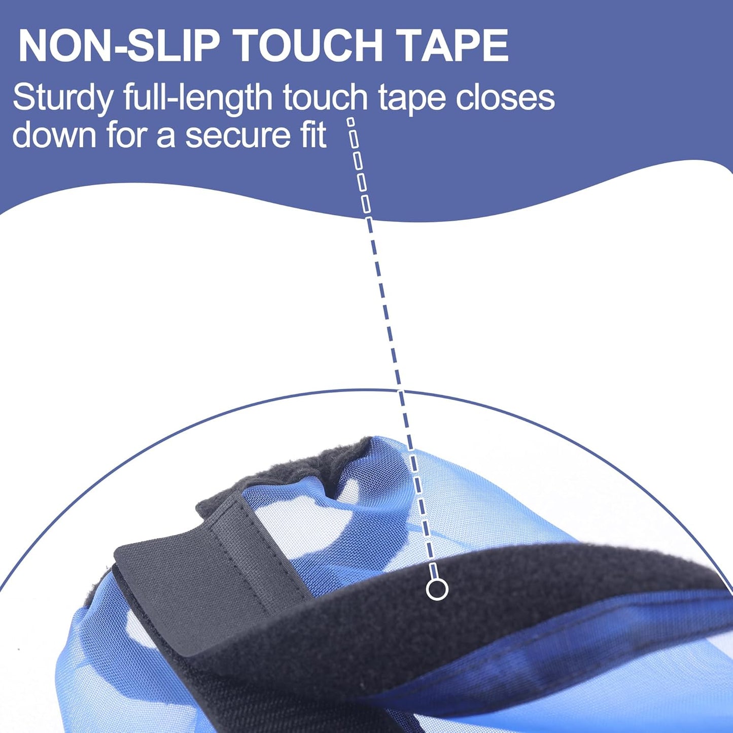 Horse Fly Boots Set of 4, Ultra Lightweight Breathable Mesh Leg Wraps, Non-Slip Fit, Reduce Stomping, Universal Size, Ideal for Summer RoyalBlue