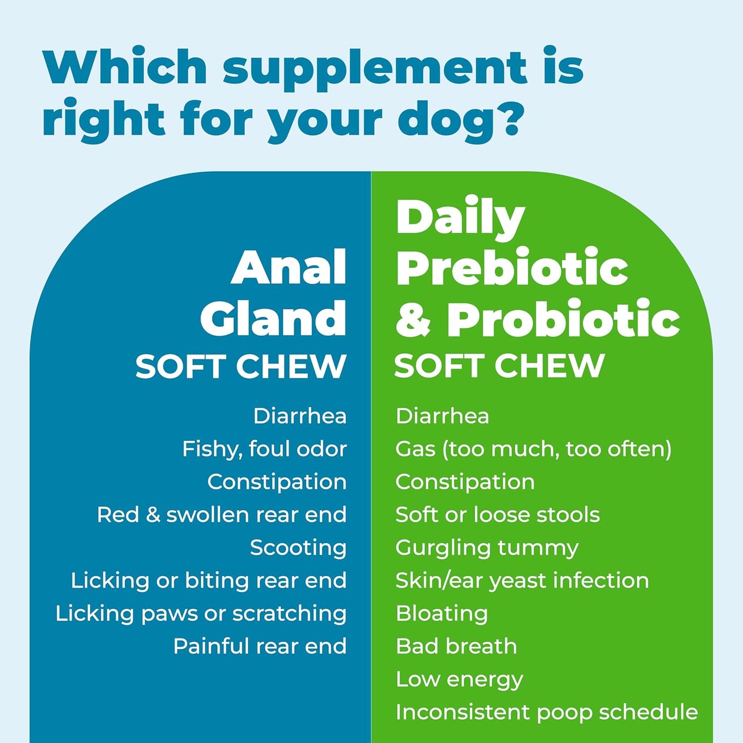 Vetnique Glandex Daily Probiotics for Dogs with Prebiotics to Support Gut Health with Fiber and Digestive Enzymes, Probiotic Chews or Powders (60ct Chews, Bacon Chews)