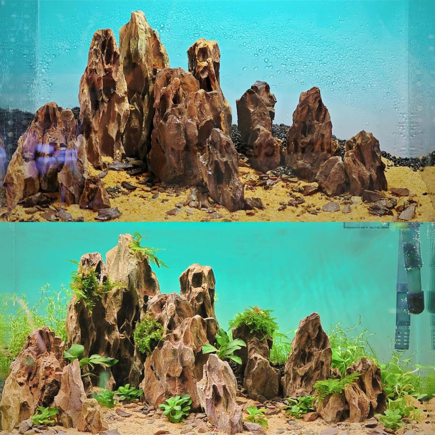 Natural Rock Stone 10LB Fish tank rock for Aquarium Landscaping Models Fish Tank Decoration, Freshwater Planted Aquariums and Amphibian enclosures-2-6 inches